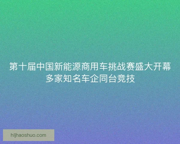 第十届中国新能源商用车挑战赛盛大开幕多家知名车企同台竞技