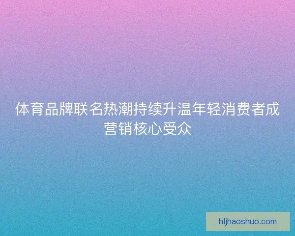 体育品牌联名热潮持续升温年轻消费者成营销核心受众 体育品牌联名热潮持续升温年轻消费者成营销核心受众