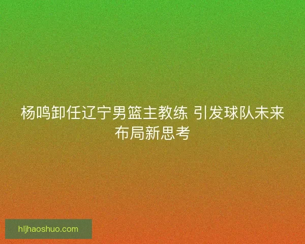 杨鸣卸任辽宁男篮主教练 引发球队未来布局新思考